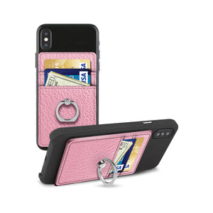 Wallet Card Case with Ringstand Pink