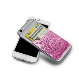 Wallet Card Case Pink Glitter