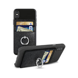Wallet Card Case with Ringstand Black